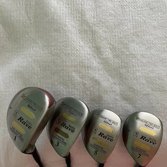 Square Two Lady Rave Oversize Mid Profile Stainless Driver Set 1 3 5 7 RH Ladies - Picture 1 of 12